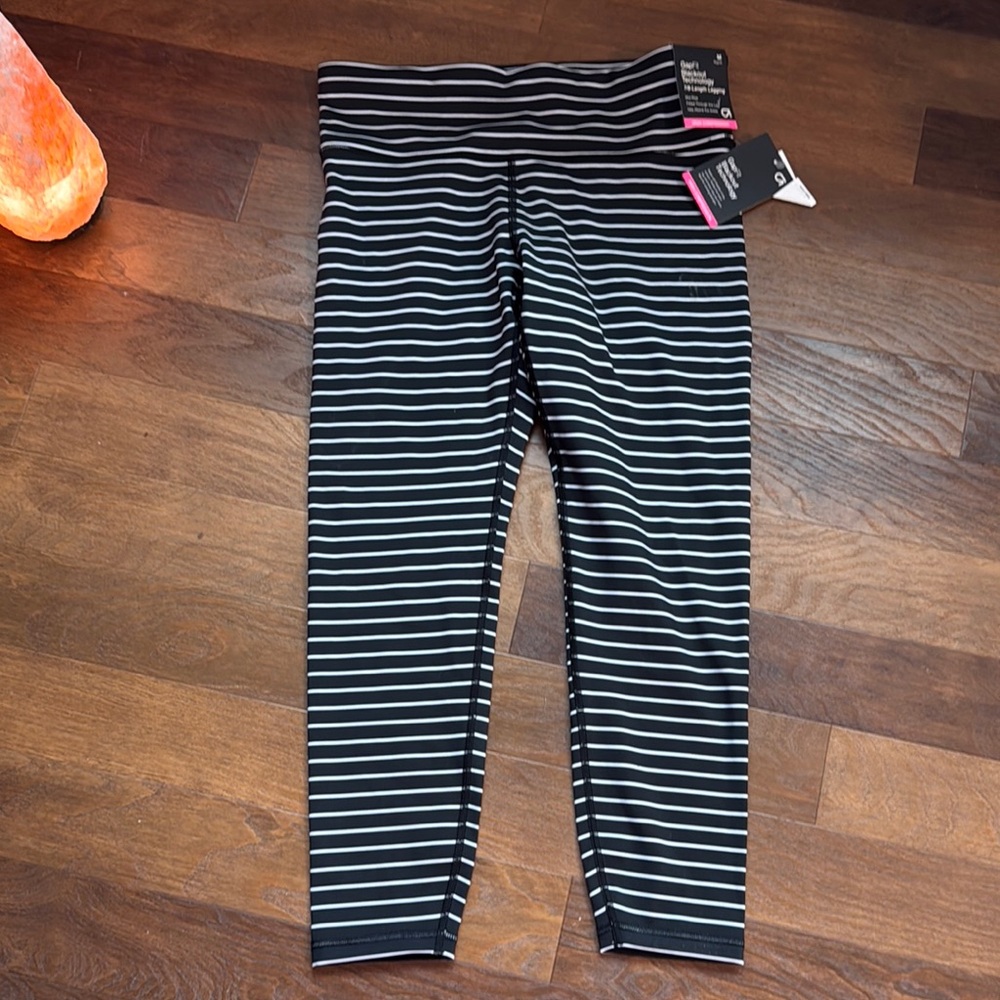 GAP Black & White Striped High-Rise Leggings NO TAGS